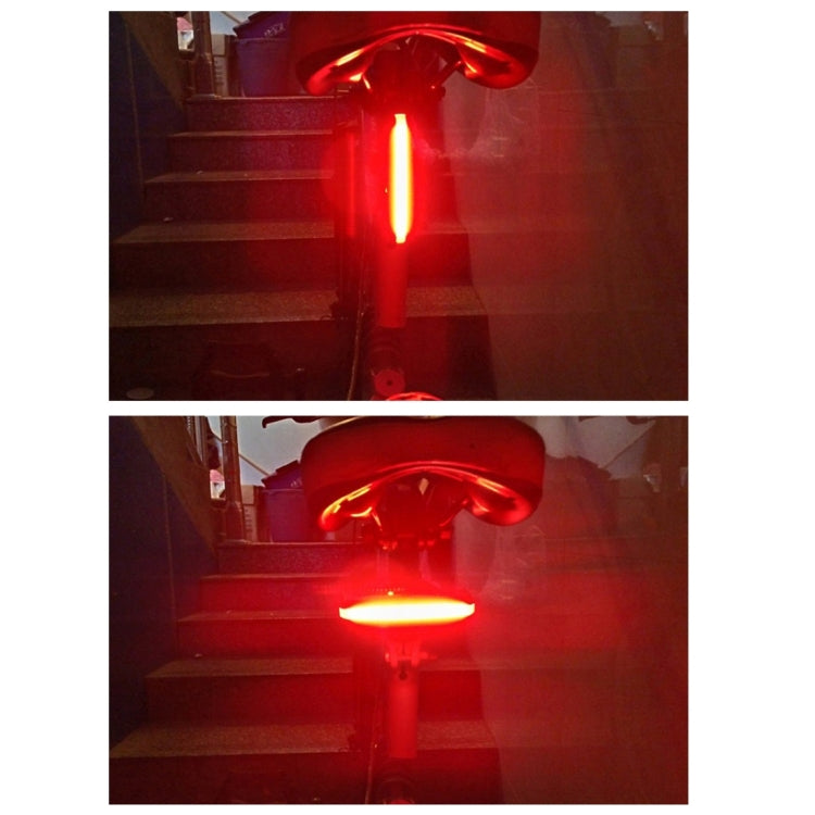 RAYPAL RPL-2261 100LM Red Light COB LED USB Rechargeable 6 Modes Bicycle Rear Light Warning Light with Handlebar Mount
