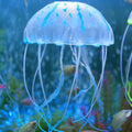 Aquarium Articles Decoration Silicone Simulation Fluorescent Sucker Jellyfish, Size: 5*17cm(Blue)