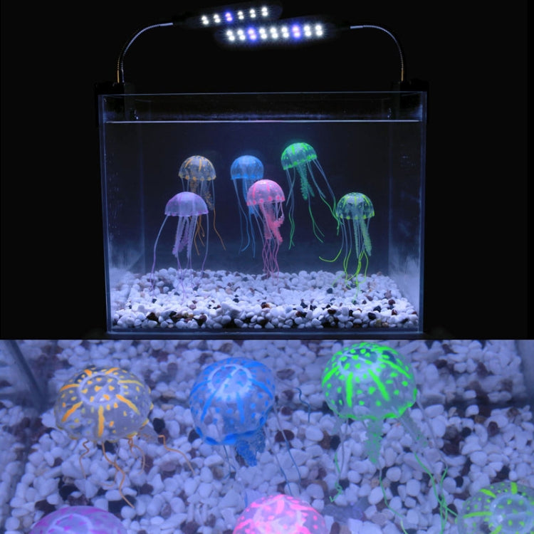 Aquarium Articles Decoration Silicone Simulation Fluorescent Sucker Jellyfish, Size: 8*20cm(Pink)
