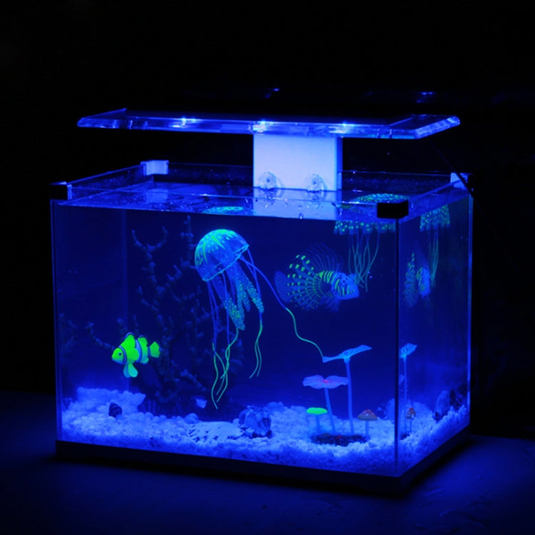 Aquarium Articles Decoration Silicone Simulation Fluorescent Sucker Jellyfish, Size: 8*20cm(Purple)