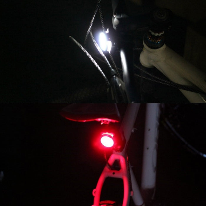 2 PCS HJ-03050LM COB Lamp Bead USB Charging Four-speed Dimming Waterproof Bicycle Headlight + Taillight Set