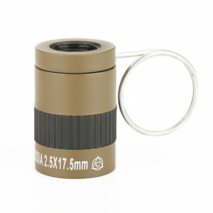 2.5x17.5mm Mini Pocket Miniature Telescope with Finger Buckle (Gold)