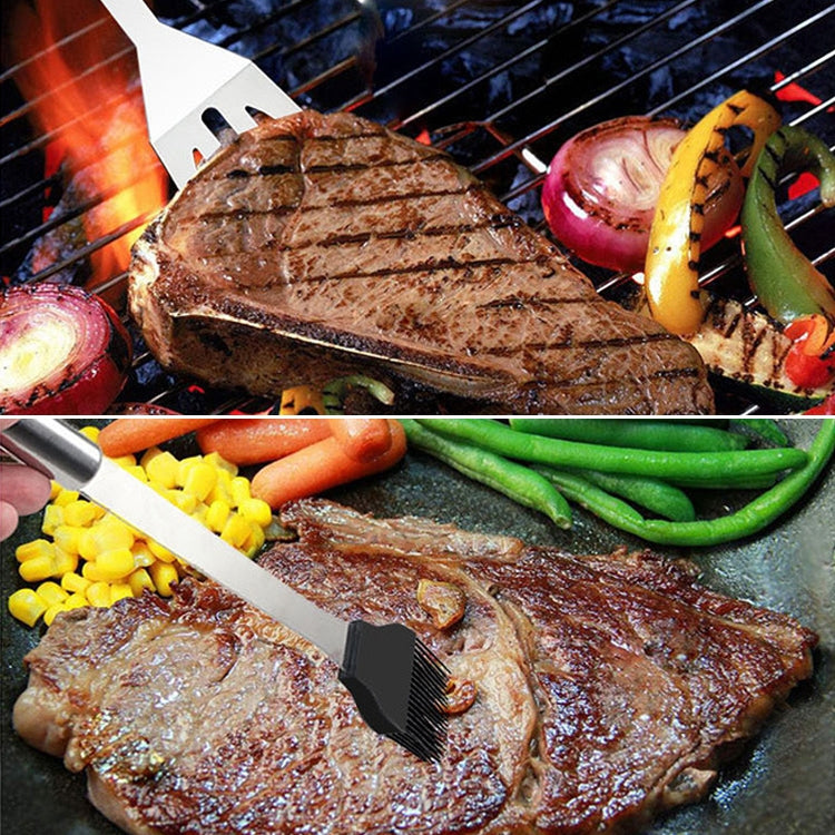 18 in 1 Outdoor Tableware Set Camping Barbecue Tableware Picnic Tool Set with Thermometer