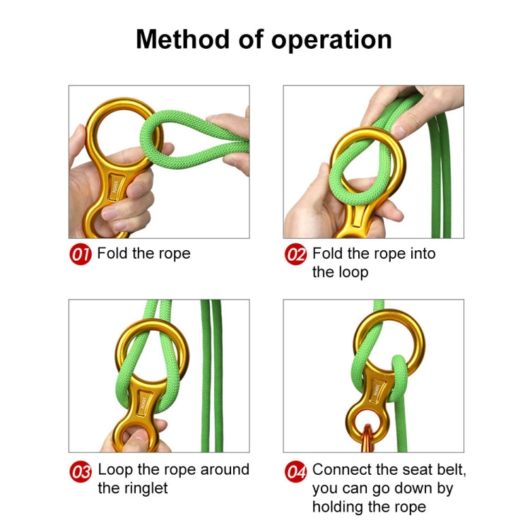 Climbing Rescue Figure 8 Descender Rappelling Gear Belay Device (Orange)