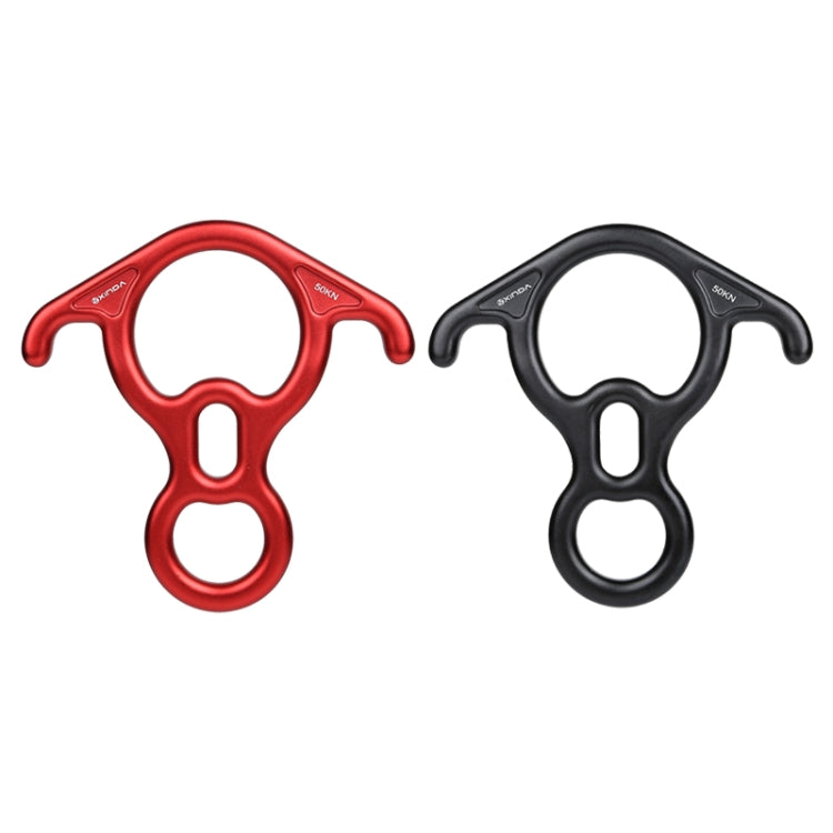 XINDA XD8602 Climbing Rescue Figure 8 Descender with Bent-ear Rappelling Gear Belay Device(Black)