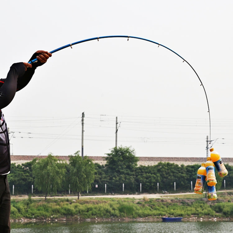 37cm Portable Telescopic Sea Fishing Rod Mini Fishing Pole, Extended Length : 2.3m, Blue Clip Reel Seat