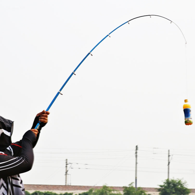 36cm Portable Telescopic Sea Fishing Rod Mini Fishing Pole, Extended Length : 2.1m, Blue Clip Reel Seat