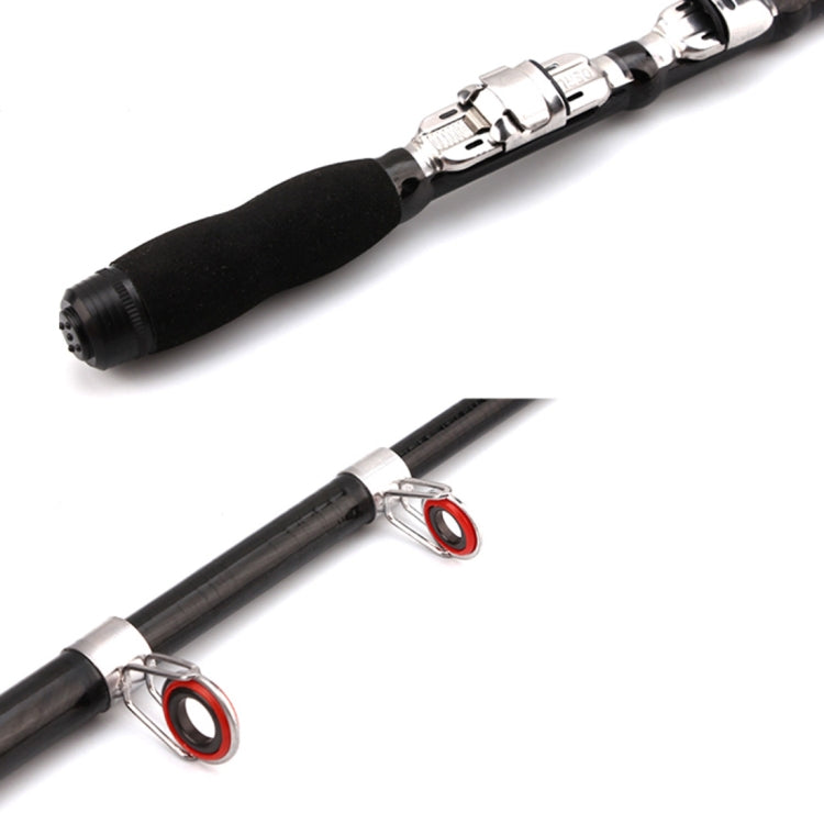 30cm Portable Telescopic Sea Fishing Rod Mini Fishing Pole, Extended Length : 1.0m, Black Clip Reel Seat