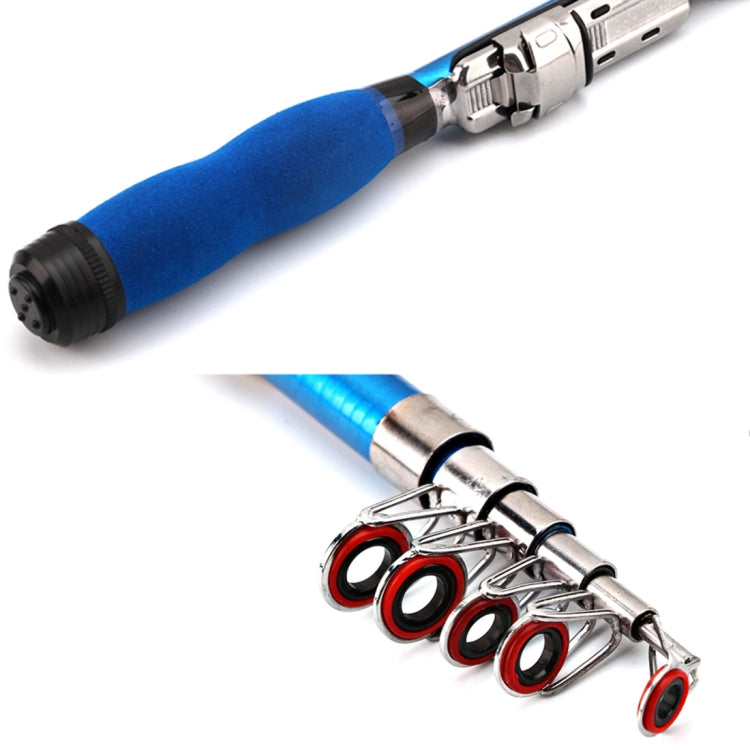 30cm Portable Telescopic Sea Fishing Rod Mini Fishing Pole, Extended Length : 1.0m, Blue Clip Reel Seat