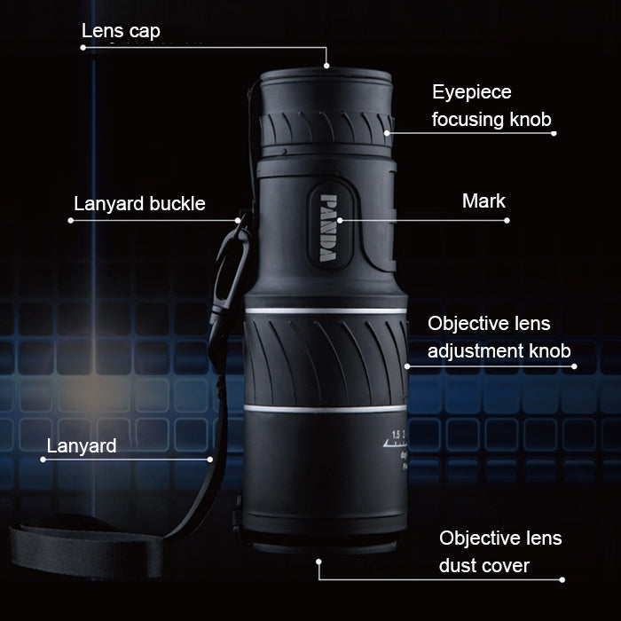 40x60 12X Pocket High Times High Definition Night Vision Focusing Monocular Telescope(Black)