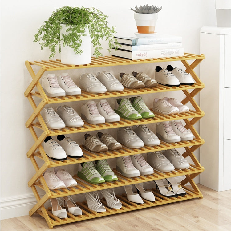 6-Layer Balcony Living Room Collapsible Solid Wood Flower Stand Potted Planting Shelves, Length: 80cm