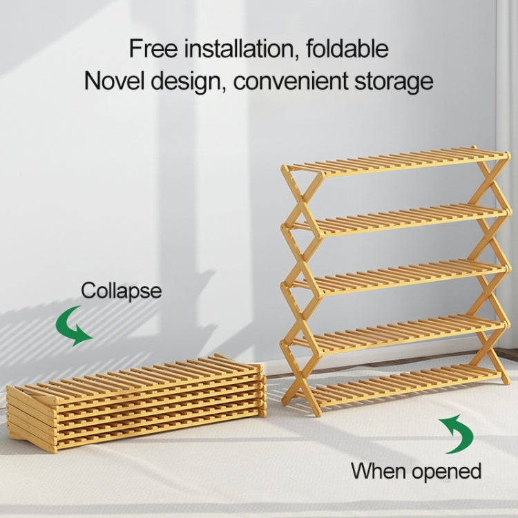 6-Layer Balcony Living Room Collapsible Solid Wood Flower Stand Potted Planting Shelves, Length: 80cm