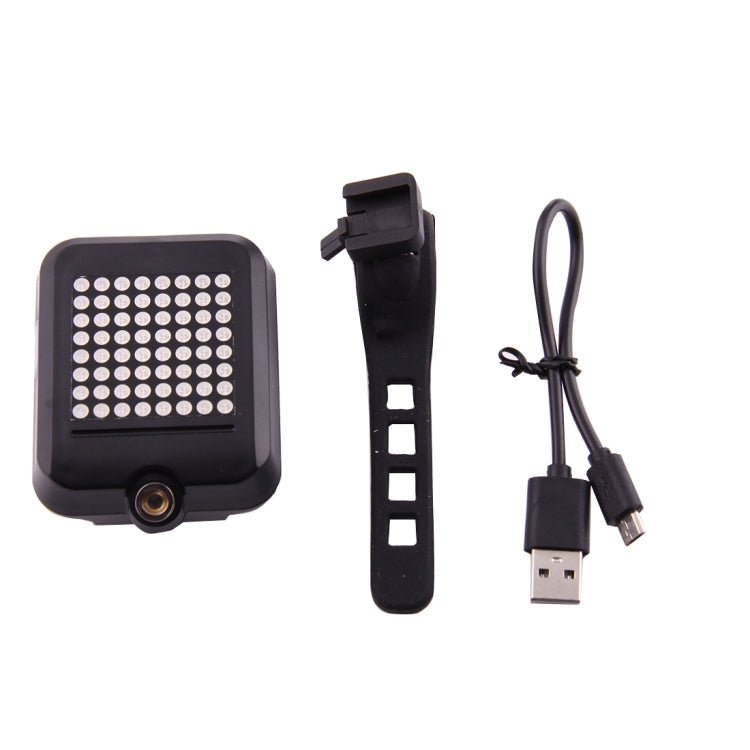 Bicycle Intelligent Wireless Control USB Rechargeable Turn Signal Light Bike Rear Brake Light with Laser & Mount Holder Strap
