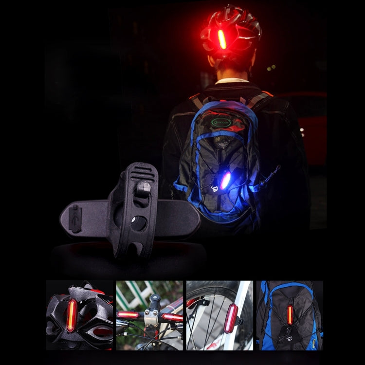 AQY-096 IPX4 Detachable USB Rechargeable Dual Color LED Bike Taillight (White & Red)