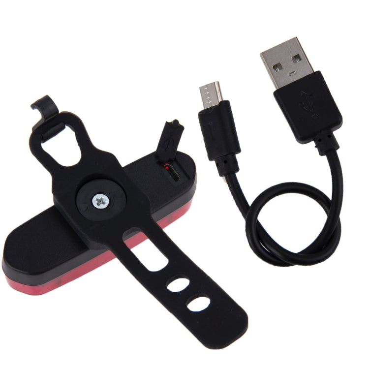 AQY-096 IPX4 Detachable USB Rechargeable Dual Color LED Bike Taillight (Blue & Red)