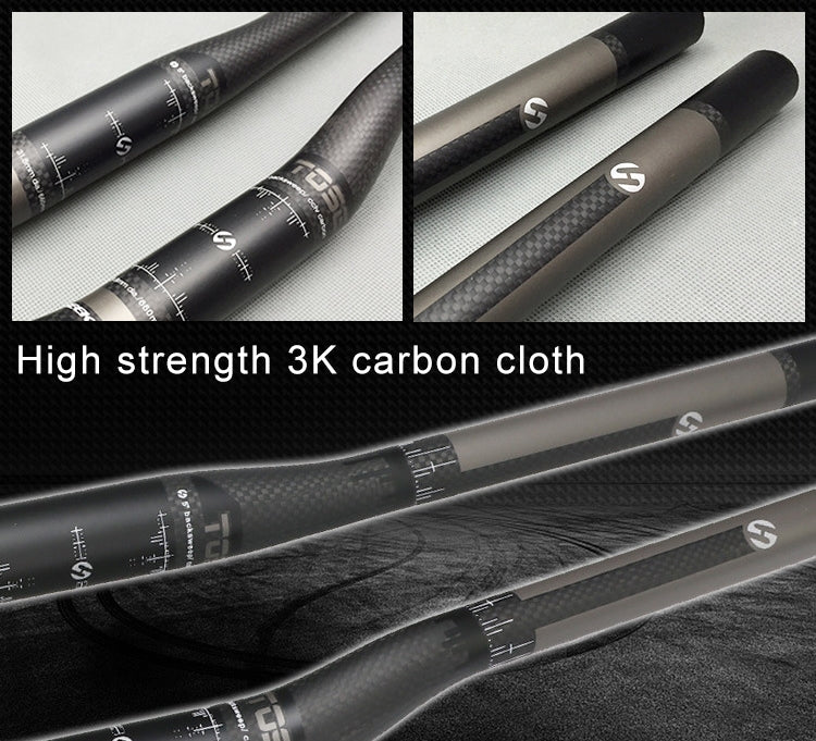TOSEEK Full Carbon Fiber Road Bike Bent Handlebar, Size: 640mm (Matte)