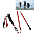 5 Node Portable Foldable Aluminium Alloy Alpenstocks Trekking Poles, Folding Length : 28.5CM (Red)
