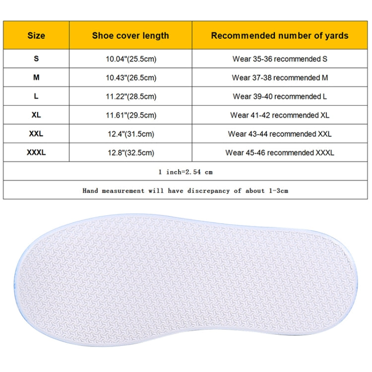 Fashion PVC Non-slip Waterproof Thick-soled Shoe Cover Size: XL(White)