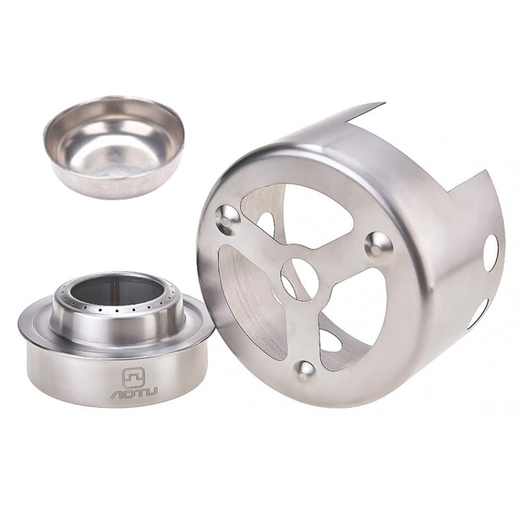 AOTU AT6387 Outdoor Portable Camping Windproof Alcohol Stove with Cover