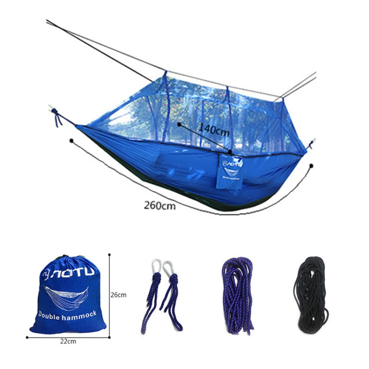 AOTU AT6730 Outdoor Camping Nylon Cloth Mosquito Repellent Hammock(Blue)