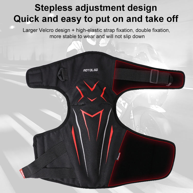 MOTOLSG 2 in 1 Knee Pads Motorcycle Bicycle Riding Warm Fleece Soft Protective Gear with CE Protector (Black Red)