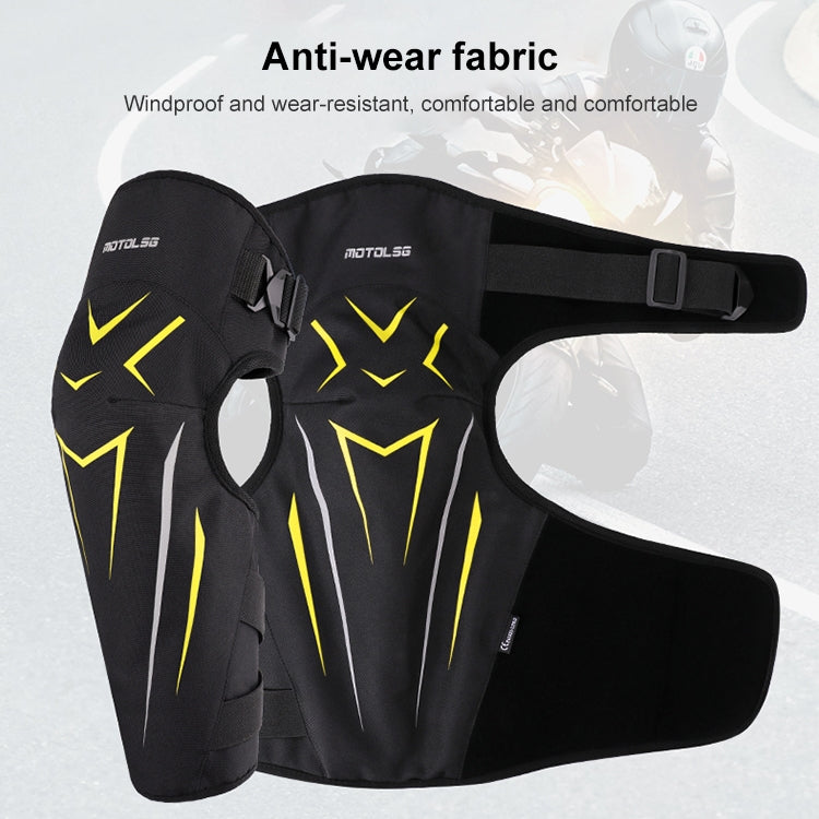 MOTOLSG 2 in 1 Knee Pads Motorcycle Bicycle Riding Warm Fleece Soft Protective Gear with CE Protector (Black Red)