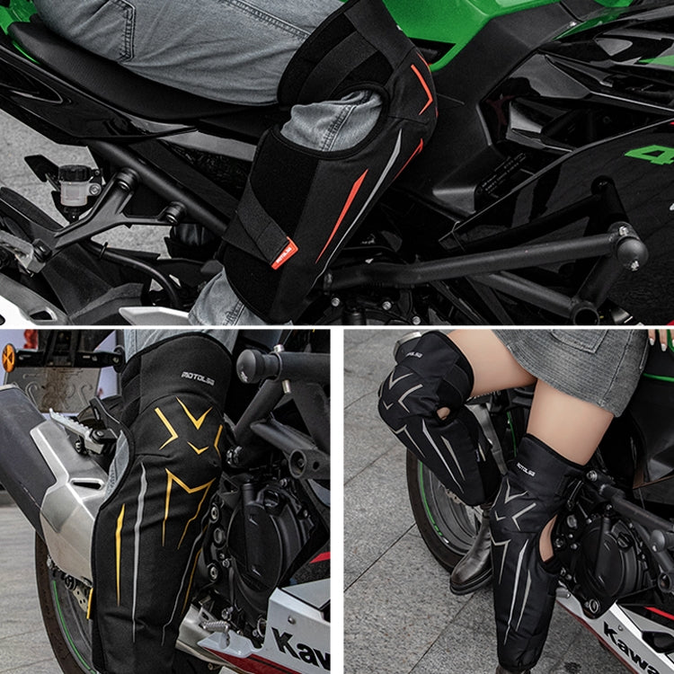 MOTOLSG 2 in 1 Knee Pads Motorcycle Bicycle Riding Warm Fleece Soft Protective Gear with CE Protector (Black White)