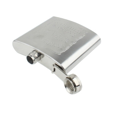7oz Stainless Steel Liquor & Whiskey Hip Flask (Silver)