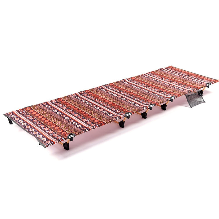 Outdoor Folding Camping Mat Single Bed Portable Aluminium Alloy Sleeping Bed, Size: 180x61x14cm (Red)