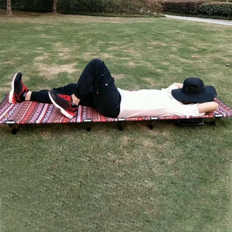 Outdoor Folding Camping Mat Single Bed Portable Aluminium Alloy Sleeping Bed, Size: 180x61x14cm (Red)