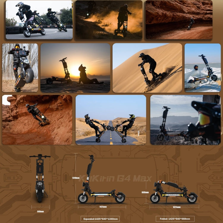 [EU Warehouse] Kukirin G4 Max 12 inch Tires 3200W 60V 35.2AH Three-speed Folding Electric Offroad Scooter with LED Display