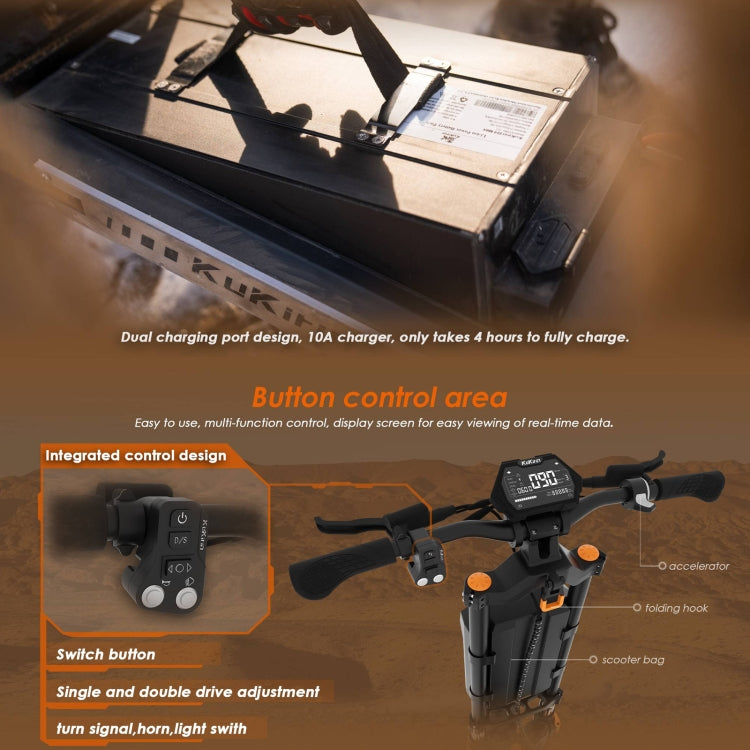 [EU Warehouse] Kukirin G4 Max 12 inch Tires 3200W 60V 35.2AH Three-speed Folding Electric Offroad Scooter with LED Display