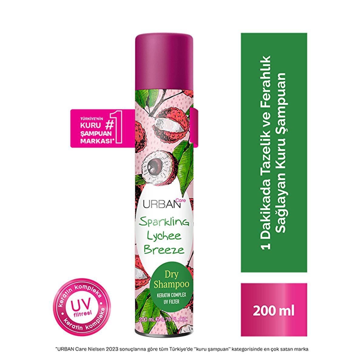Urban Care Lychee Dry Shampoo for Voluminous Hair - Vegan, Cruelty-Free, 6.76 fl oz