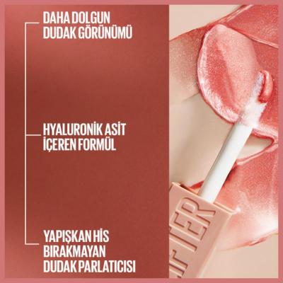 Maybelline New York Lifter Gloss - Moisturizing Lip Gloss with Hyaluronic Acid, Non-Sticky Formula