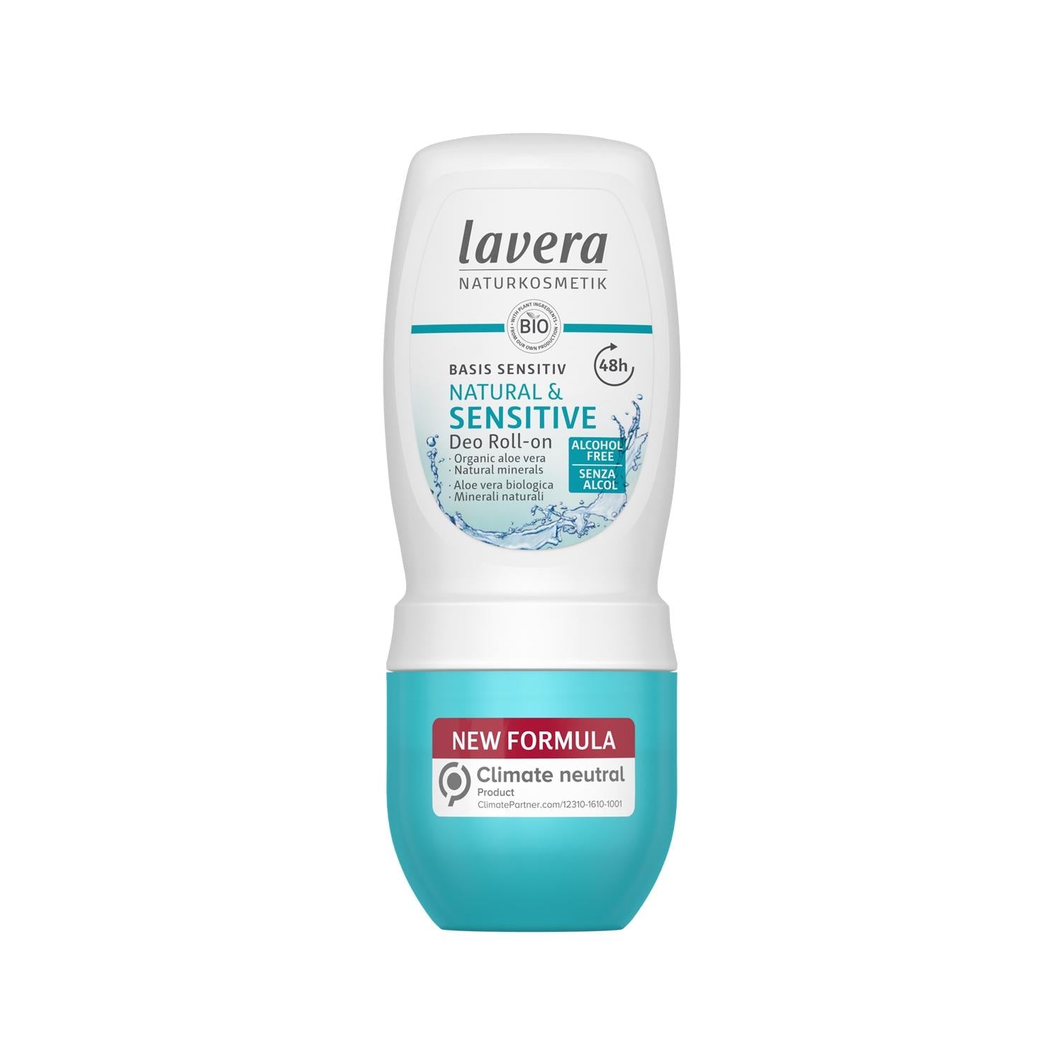 Lavera Organic Roll-On Deodorant for Sensitive Skin - Natural & Gentle Odor Protection, 50 ml