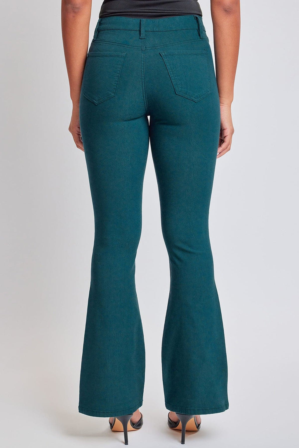 Hyperstretch High Rise Flare - Blue Steele