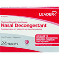 Leader Nasal Decongestant Maximum Strength (30mg), 24ct