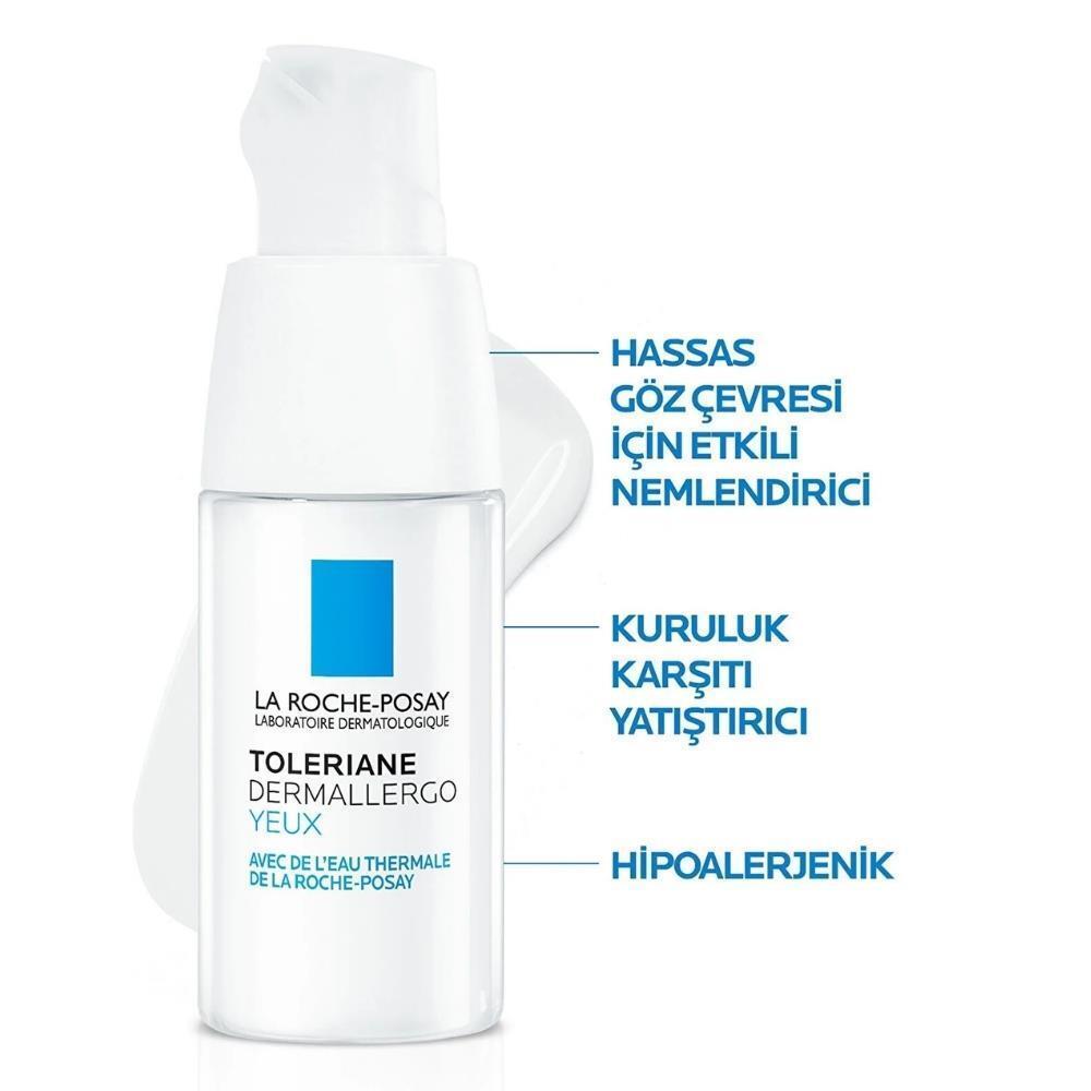 La Roche Posay Toleriane Ultra Eye Cream - Hypoallergenic Niacinamide Eye Care for Sensitive Skin, 0.68 fl oz