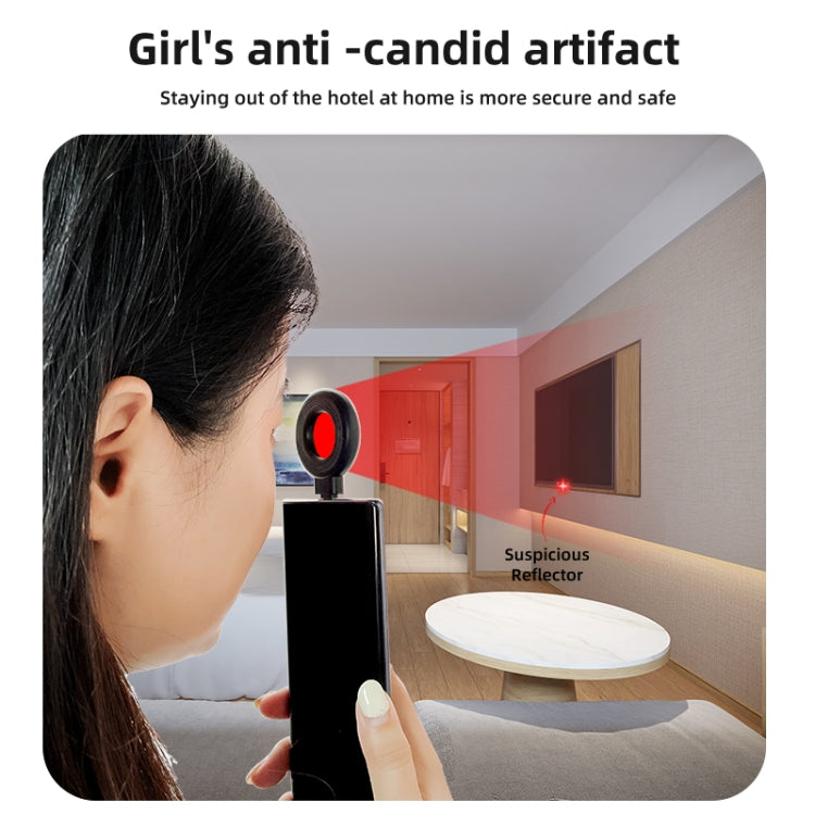 S300 8 Pin Plug Infrared Detector Hotel Camera Anti-Sneak Shooting Scanner (Black)