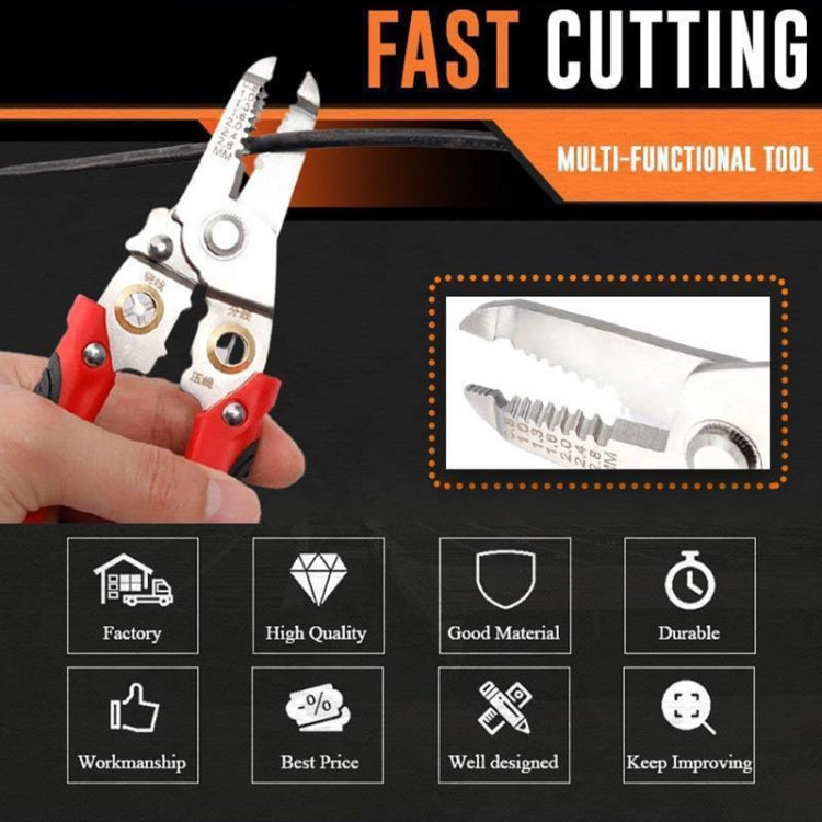 Multi-functional Wire Splitting Pliers Electrician Manual Tool (Red)