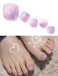 Gelato Factory Pink Sunset Solar Hardening Gel Pedicure Strips 30ct