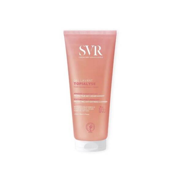 SVR Topialyse Gentle Cleansing Gel for Sensitive Skin - 6.76 fl oz, Paraben-Free, Omega Enriched for Babies, Kids, Adults