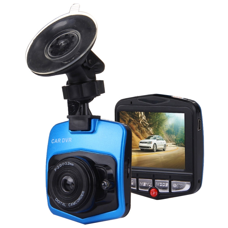 VGA 480P Car Camcorder DVR Driving Recorder Digital Video Camera Voice Recorder with 2.4 inch LCD Screen Display, Support 32GB Micro TF Card & Infrared Night Vision Function(Black + Blue)