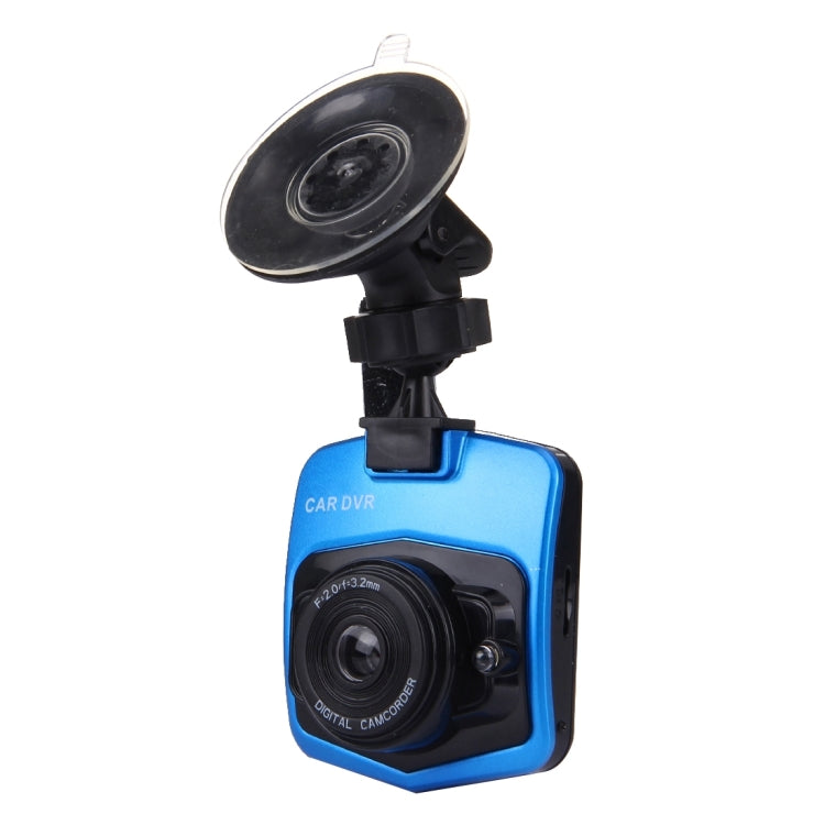 VGA 480P Car Camcorder DVR Driving Recorder Digital Video Camera Voice Recorder with 2.4 inch LCD Screen Display, Support 32GB Micro TF Card & Infrared Night Vision Function(Black + Blue)