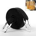 2m Elastic Strapping Rope Packing Tape for Bicycle Motorcycle Back Seat with Hook (Black)