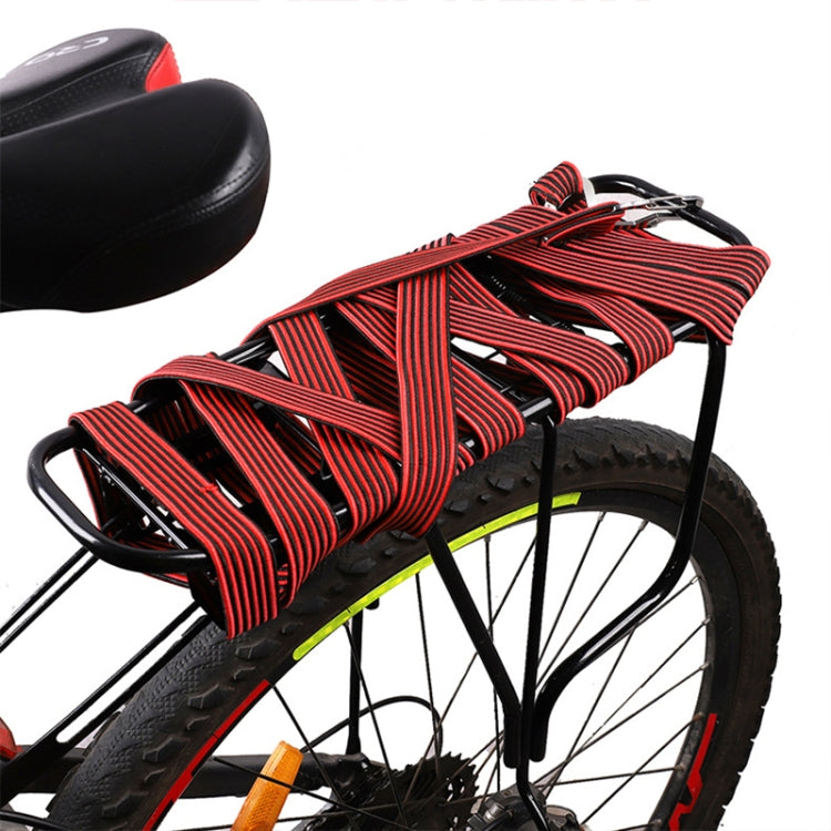 2m Elastic Strapping Rope Packing Tape for Bicycle Motorcycle Back Seat with Hook (Black)