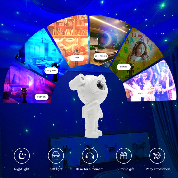 5W Astronaut Starry Sky Projection Lamp USB Night Light (White)