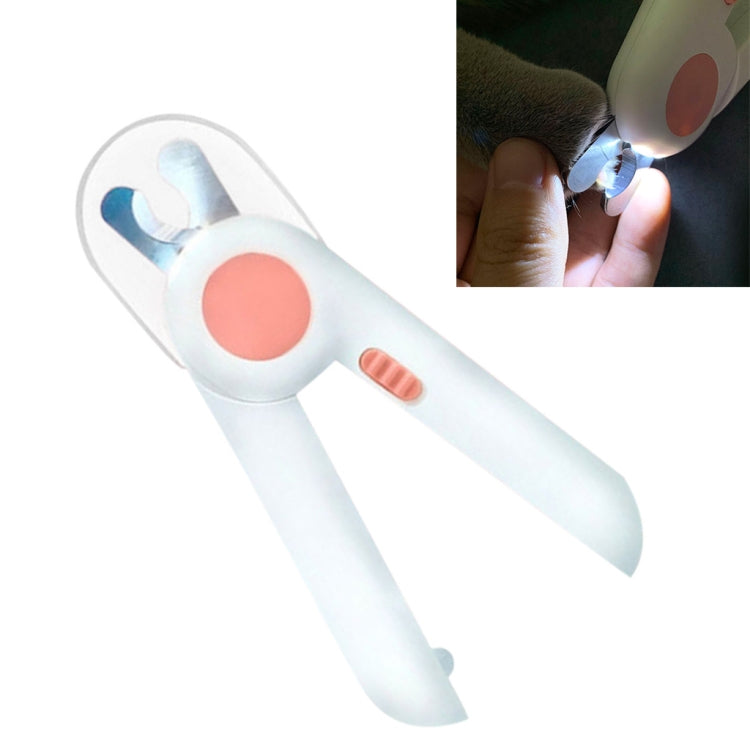 Pet Cat and Dog LED Light Nail Clippers (Pink)