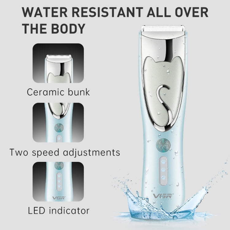 VGR V-203 Professional Pet Barber Electric Hair Clipper (Blue)