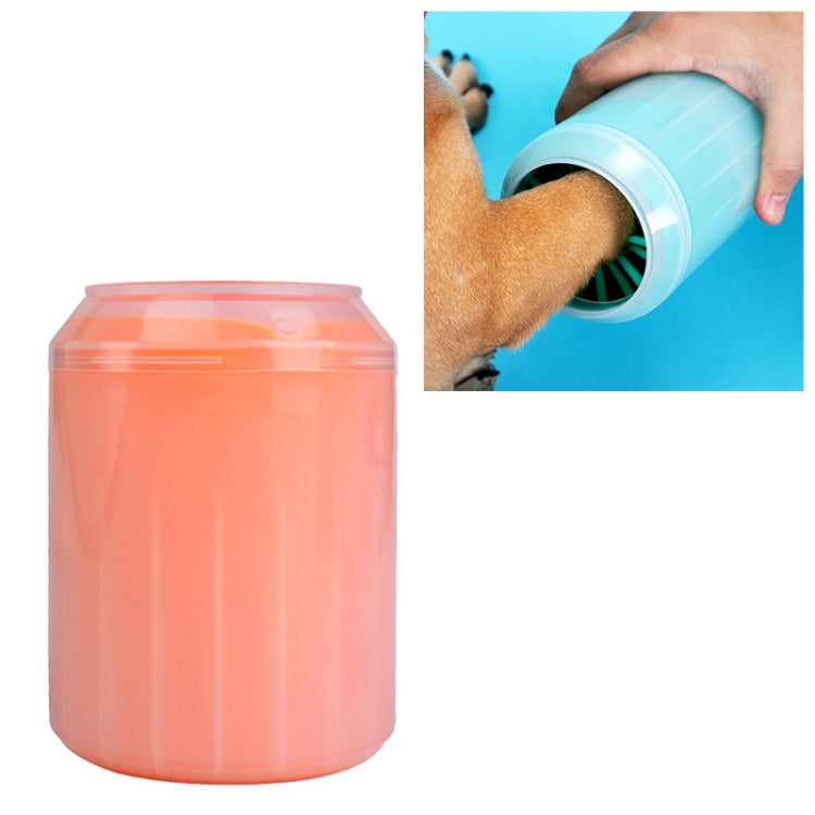 Pet Cat Dog Foot Clean Cup Cleaning Tool Silicone Washing Cup, Size: Large (Orange)